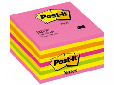 Cub Notes adeziv Post-it? Neon 76 Roz/Galben foto