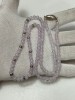 COLIER AMETIST LAVANDA + ARGINT 925 - 72cm - Margele - Vintage !
