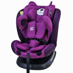 Scaun Auto Tweety Plus DELUXE BUF BOOF iSIZE UrsPurple cu Isofix rotativ 360 grade 40-150 cm