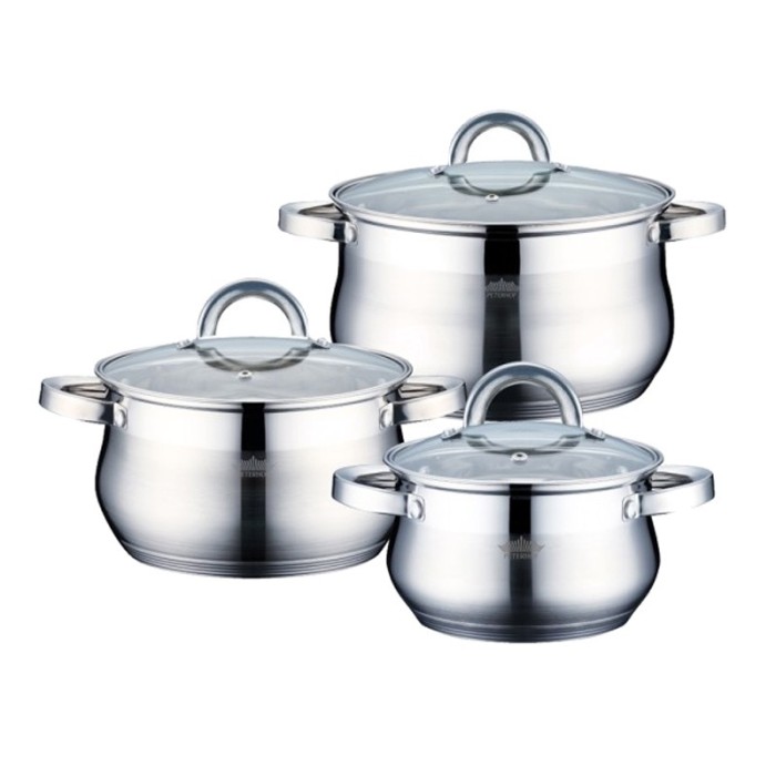 Set cratite inox Peterhof PH-15237, 6 piese, capace sticla Set cratite inox Peterhof PH-15237, 6 piese, capace sticla