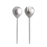 Cumpara ieftin Set 2 linguri servire salata otel argintiu satinat Bronte 7x27,1h; 7x27,1h