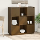 Gossi dulap inalt, maro miere, 110,5x35x117 cm, lemn masiv de pin