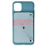 Husa iPhone 11 Pro Max, Crossbody Wallet, TPU, Albastru