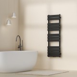 Handtuchheizk&ouml;rper Voss Schwarz 120x40cm Lamellen [neu.haus] HausGarden Leisure