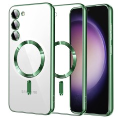 Husa premium Samsung Galaxy S23 Techsuit Luxury Crystal MagSafe, verde deschis foto