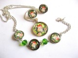 set bijuterii cu motiv floral 29476