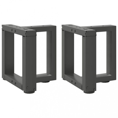 vidaXL Picioare pentru măsuță de cafea &amp;icirc;n formă de T, 2 buc., antracit, 30x25x(30-31) cm, oțel 4013002 foto