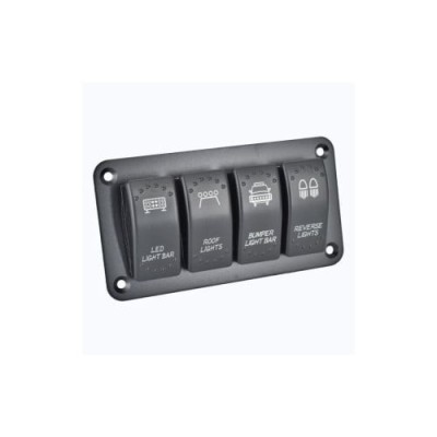 Panou cu 4 intrerupatoare 12V, 20A 24V, 10A foto