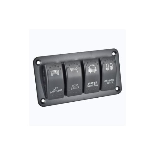 Panou cu 4 intrerupatoare 12V, 20A 24V, 10A