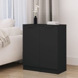 VidaXL Servante, 2 buc., negru, 30x30x70 cm, lemn prelucrat
