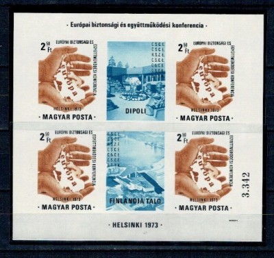 Ungaria 1973 - Conferința pentru securitate, colita nedantelata neuzata foto
