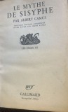 Le mythe de Sisiphe (Mitul lui Sisif- carte veche in franceza)- Albert Camus