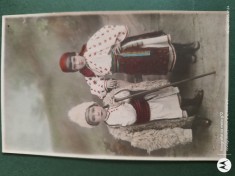 Fotografie veche ,tip carte postala ,celebre ateliere fotografice Regatul Romaniei , de colectie