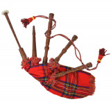Cimpoi scotian pentru copii Great Highland tartan, rosu GartenMobel Dekor, vidaXL