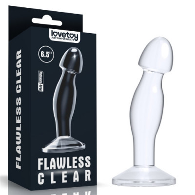 Dop Anal Flawless Clear, TPE, Transparent, 16.5 cm foto