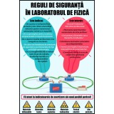 Sticker Reguli de siguranta in laboratorul de fizica - 60x90 cm