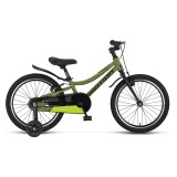 Bicicleta copii Motion, culoare kaki/lime, roata 16&quot;, cadru din otel Cod:51673000001