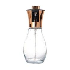 Sticla de ulei cu Pulverizator, Cyrax, Sticla pentru Lichide de Bucatarie, Otet, Sos, 16.7 x 5.2 cm, Volum 200 ml, Roz Gold
