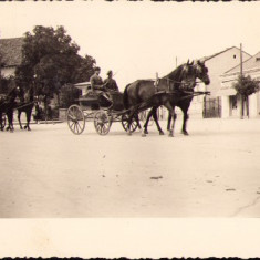 HST P1391 Poză militari români în trăsură județul Cluj anii 1930