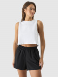 Crop-top oversize unicolor pentru femei - alb, 4F Sportswear