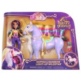 Set de joaca Unicorn Academy - Papusa Sophia si Wildstar, Lumina Curcubeu