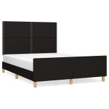 Cumpara ieftin Cadru de pat fara saltea, negru, 140x200 cm, textil