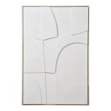 Cumpara ieftin Decorațiune murală Madeline relief, p&acirc;nză, albă, nr. 2 60x90 cm