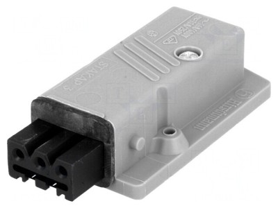 Conector Dreptunghiular Mamă 3-PIN Cositorit IP54 foto