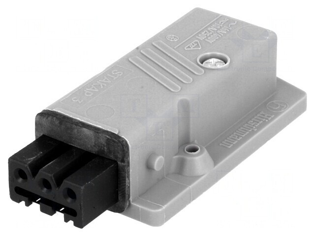 Conector Dreptunghiular Mamă 3-PIN Cositorit IP54