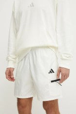 adidas pantaloni scurti City Escape barbati, culoarea bej, JF3348