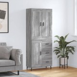 Cumpara ieftin Dulap &icirc;nalt, gri sonoma, 69,5x34x180 cm, lemn compozit