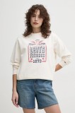 Levi&#039;s bluza femei, culoarea alb, cu imprimeu