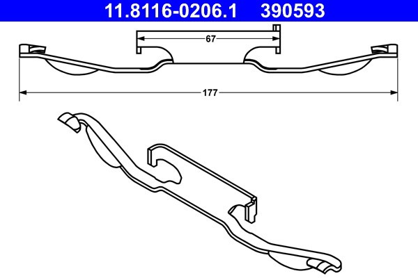 ATE 11.8116-0206.1 Arc, etrier frana