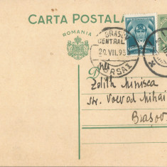 România, carte poştală 4, cu marcă fixă, circulată, 1933