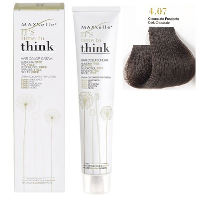 Ciocolatiu inchis 4.07 Vopsea fara Amoniac cu ulei de argan Think Maxxelle 100 ML foto