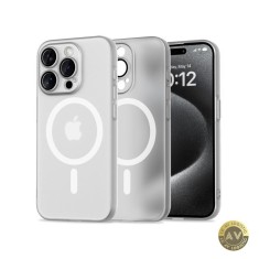 Husa MagSafe pentru Apple iPhone 15 Pro Tech-Protect MagSlim Alba