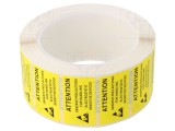 Etichetă autoadezivă ESD 25x45mm 1000buc rolă galben-negru