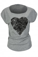 Tricou femei Vans Heart Gri M foto