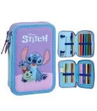 Neseșer cu 2 Compartimente și Materiale Didactice Stitch Roz