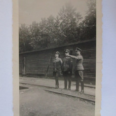 Mini fotografie 90 x 60 mm cu ofiteri nazisti WWII