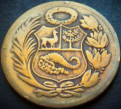 Moneda Medalistica 1 SOL DE ORO - PERU, anul 1956 * Cod 4308 = 13 grame foto