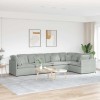 VidaXL Canapea modulară cu perne, gri deschis, catifea 3321337