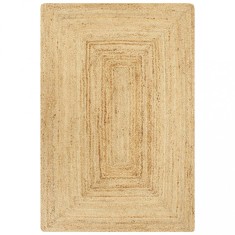 vidaXL Covor manual, natural, 120 x 180 cm, iută