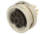 Conector M16 soclu mamă lipire PIN 8 5A 60V IP40 0.75mm2