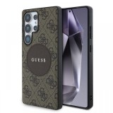 Guess Husa 4G Round Patch Classic Logo MagSafe Samsung Galaxy S25 Ultra Maro