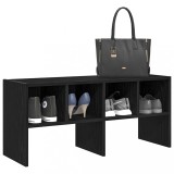 VidaXL Suport pantofi stivuibil Stejar negru 89,5x30x40 cm