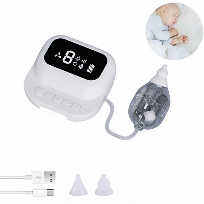 Aspirator Nazal Electric, profesional, pentru Bebelusi si Copii cu Muzica pentru Distragere, 9 trepte de aspiratie