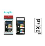 Cumpara ieftin Setul artistului 12 tempera 3pensule 1 spatula1 creion 1 asc