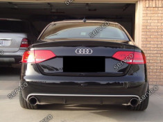 Prelungire Sline difuzor fusta tuning sport bara spate Audi A4 B8 2008-2012 v3 foto