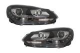 Faruri LED VW Golf 6 VI (10.2008-2012) DAYLIGHT DRL GTI Look Negru Performance AutoTuning, KITT Lightning